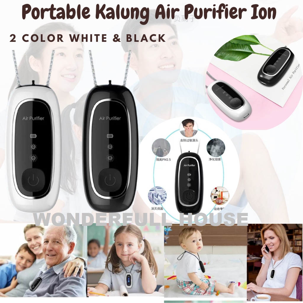 Kalung Air Purifier Ion Rechargeable Portable Air Purifier Necklace Mini