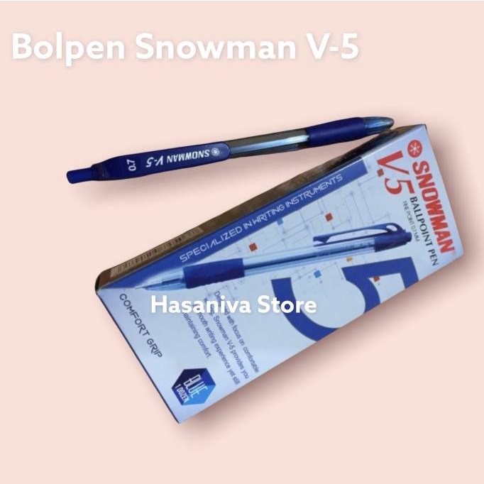 

((((()paling dicari] Bolpoin Snowman V-5 Biru