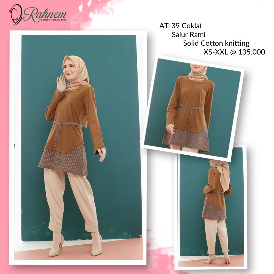 [CHAT SEBELUM ORDER] Atasan Rahnem Terbaru AT-39 / Tunik Wanita  / Tunik Kaos