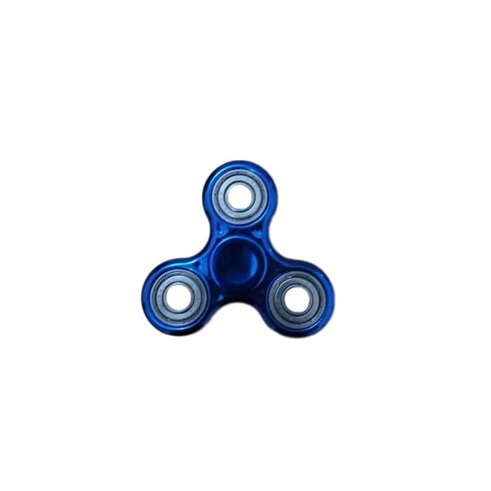 Fidget spinner Original penghilang stres stainless steel murah AHM087 - Biru