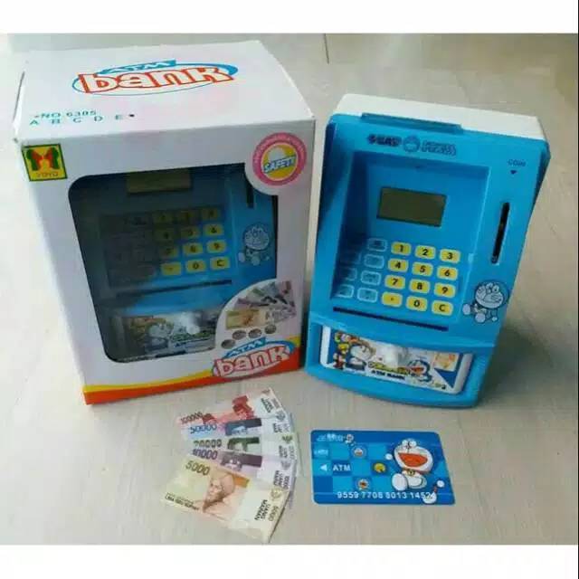 Mainan ATM bank Doraemon / CELENGAN ATM DORAEMON