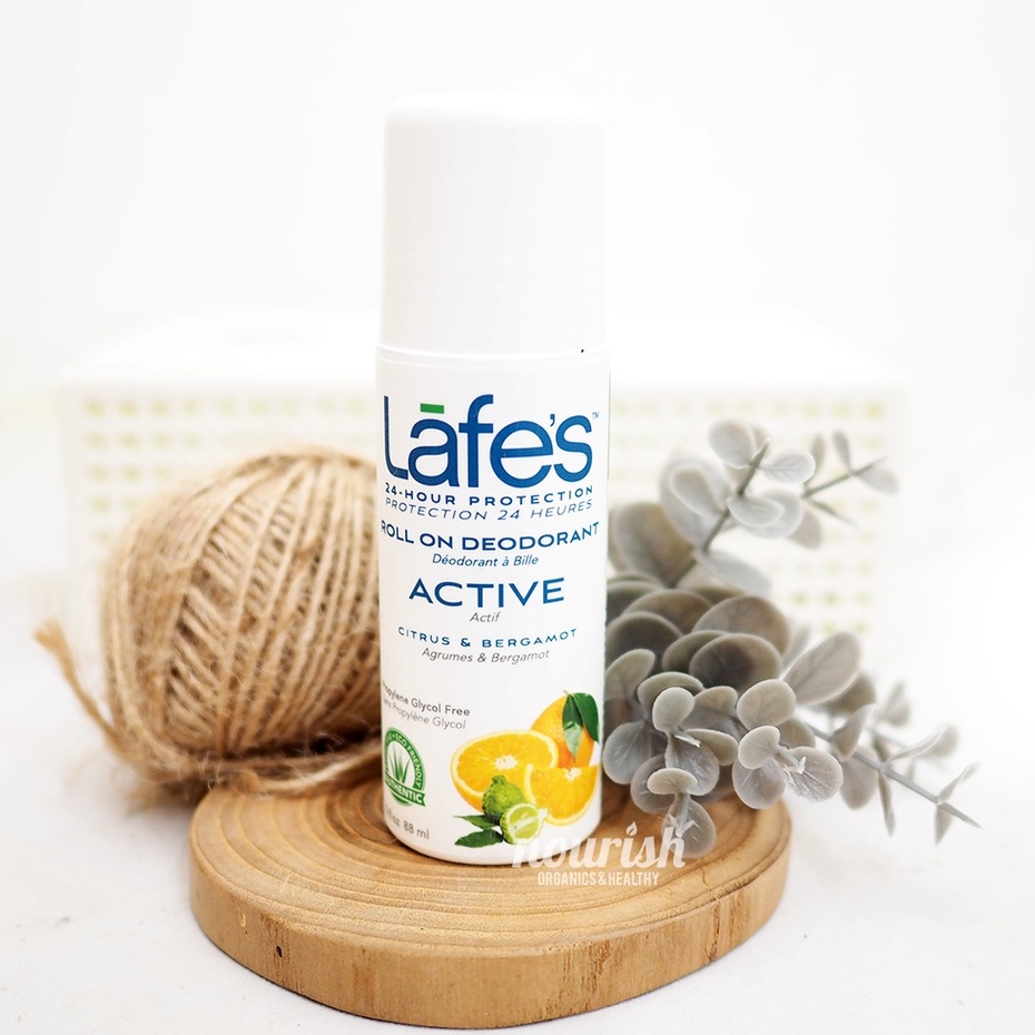 Lafes Deodorant Roll On Active (Citrus &amp; Bergamot) 88ml