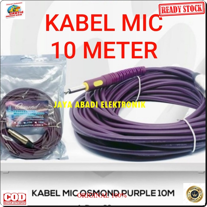 G532 ORIGINAL KABEL MIC 6.5 MM 10 M METER CABLE MIK MIKROPHONE MICROPHONE MIKROPON PRO PROFESIONAL AUDIO SOUND SISTEM AKSESORIS UNIVERSAL XLR WIRE WIRED MIXER MEJA G532  microphone asli TEBAL KUAT mikrophone mik dynamic meter universal pro profesional voc