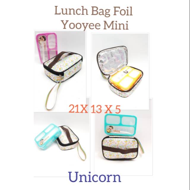 Lunch Bag Foil Yooyee Mini Premium Unicorn s1