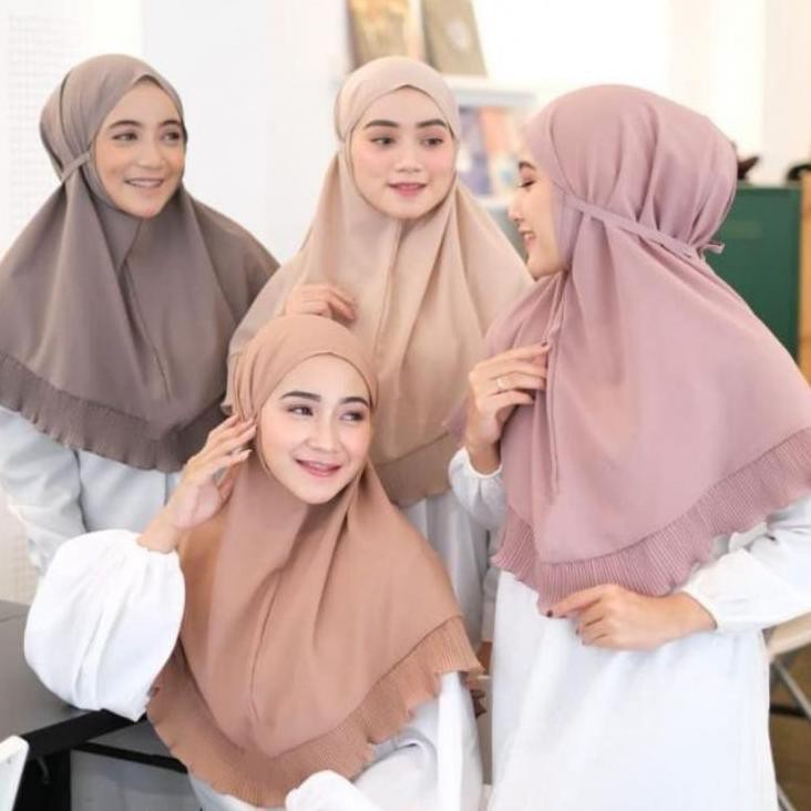 AliMaMa - BERGO SHIREN - Hijab Instan Plisket Rimpel Jilbab Rempel Maryam Non Ped Murah Medan-1