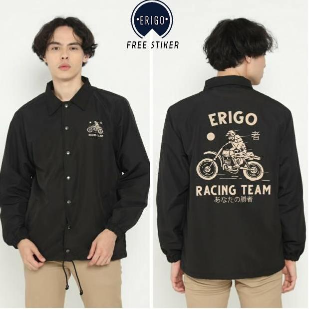 [KODE PRODUK YLJGZ7933] ERIGO COACH JACKET RACING TEAM FREE STIKER I JAKET COACH ERIGO I JACKET FUJI