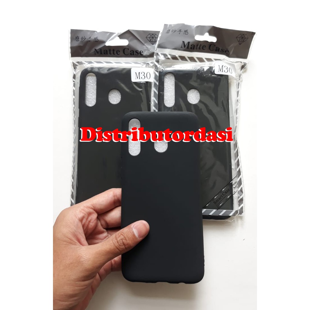 SOFTCASE CASE TPU SILIKON CASING KONDOM blackmatte case Samsung M30 ready stok grosir