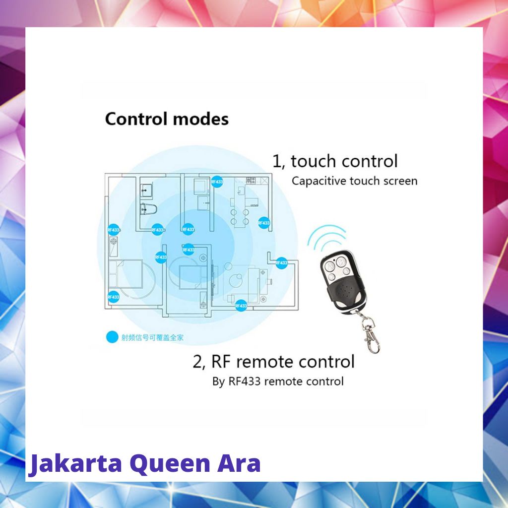 TaffLED Saklar Lampu Luxury Touch LED with Remote Switch - XJG-DH00