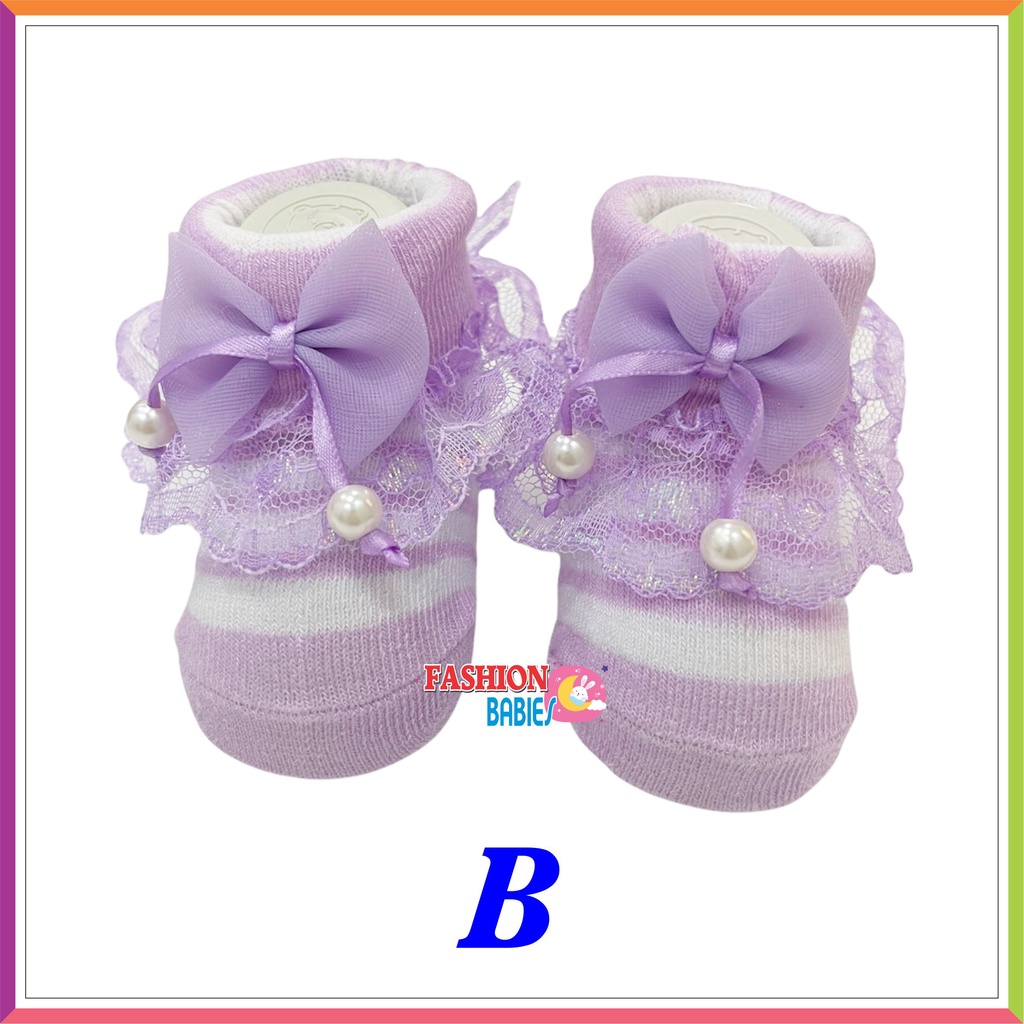 ❤ FashionBabies ❤ MAMIMU KAOSKAKI RENDA PITA / KAOS KAKI NEWBORN PREMIUM TEBAL