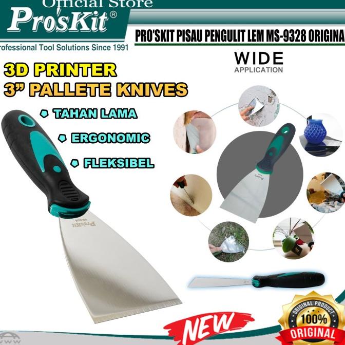 Pisau PRO'SKIT MS-9328 3D printer 3" Palette Knives ORIGINAL termurah