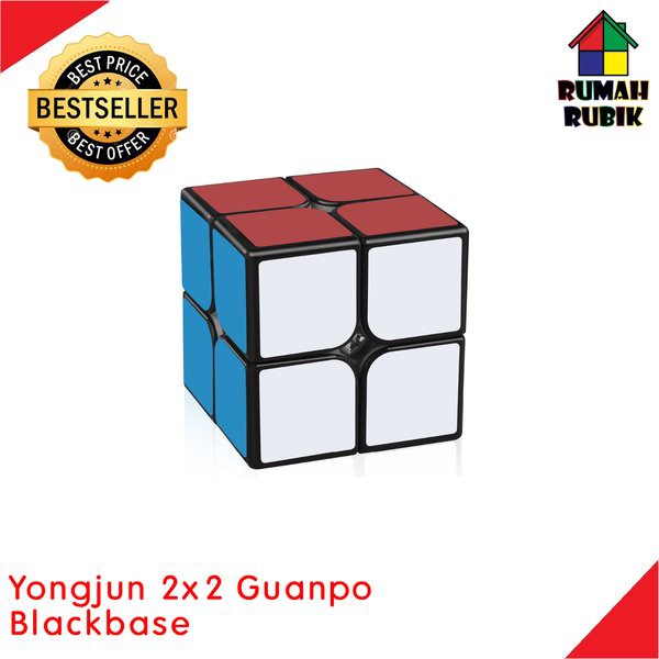 P 1 Rubik 2x2 Yongjun Blackbase - Mainan Edukasi - Rubik Yongjun - Rubik