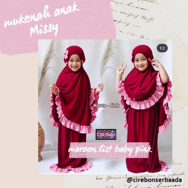 Mukenah anak TK dan SD missy Jersey