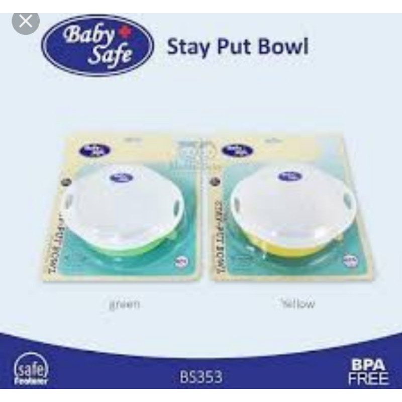 Baby Safe Stay-Put Bowl Mangkok Tempat Makan Anak