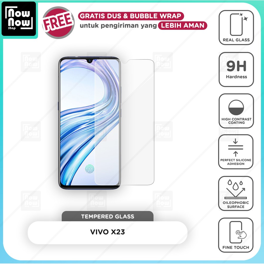 Tempered Glass Anti Gores Vivo X23 Screen Guard Protector 9H Kaca Temperglass