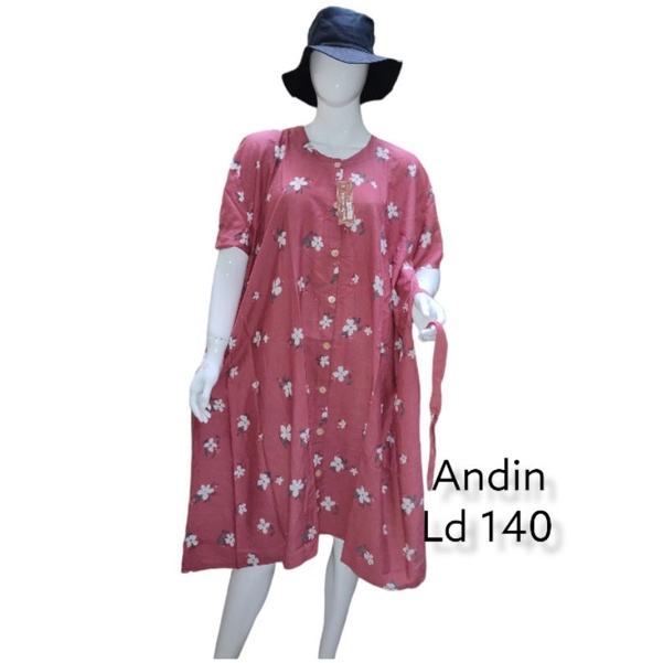 GROSIR (E.1) LD 140 Daster Super Jumbo l Dress Andin Ld 140 Full Kancing Depan/Dress Hamil / Dress B
