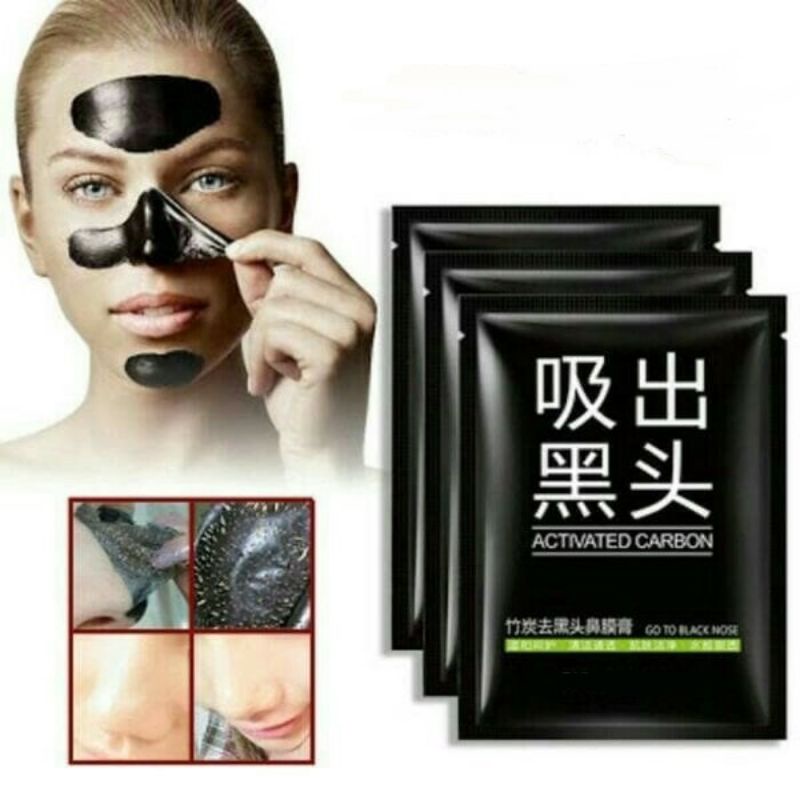 Activated Carbon Black Mask Masker Charcoal Masker Wajah Komedo