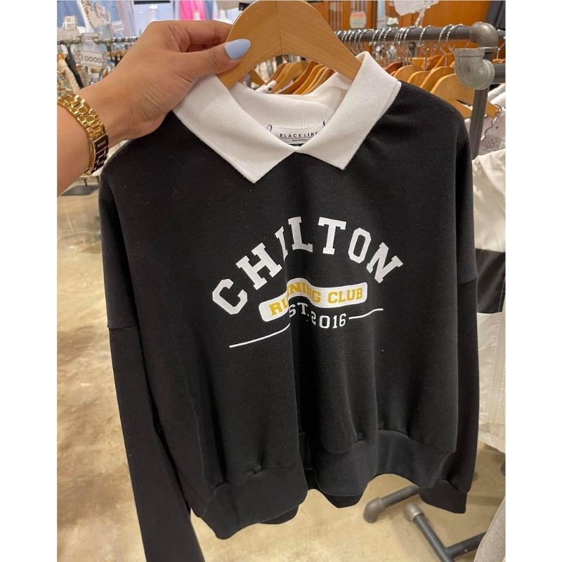 SWEATER KERAH CHILTON WANITA/SWEATER WANITA MODEL KOREA/SWEATER HOODIE WANITA
