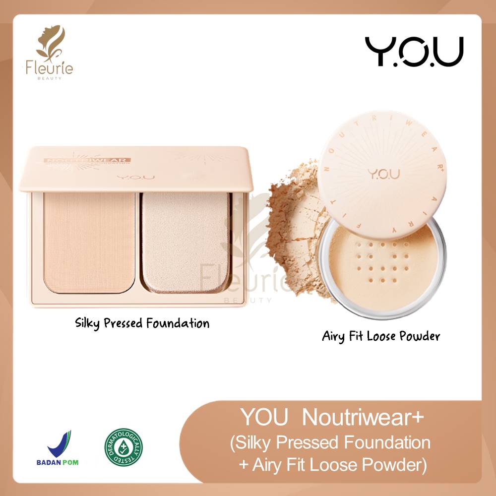 YOU Noutriwear+ Silky Pressed Foundation / Airy Fit Loose Powder / Noutriwear F. Cushion Foundation - Powder Foundation, Loose Powder Original BPOM