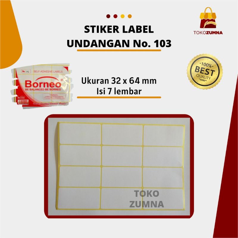 

Stiker Label Nama Undangan No. 103 / Sticker Label Harga Borneo 112 / Label Harga Label Nama 103 112