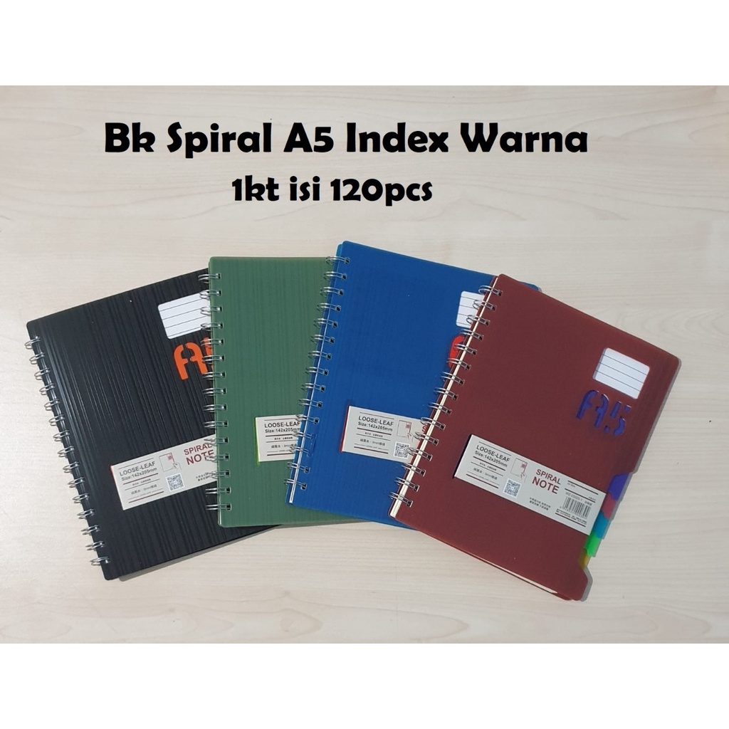 

ROYALE STATIONARY - BUKU DIARY / AGENDA SPIRAL HARD COVER UKURAN A5 DENGAN INDEX FANCY