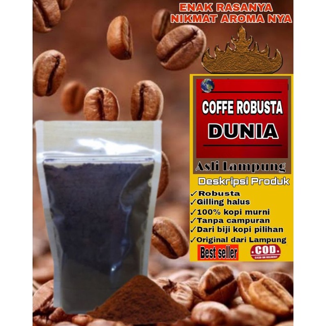 

KOPI HITAM NIKMAT COFFE ROBUSTA BUBUK MURNI ASLI LAMPUNG