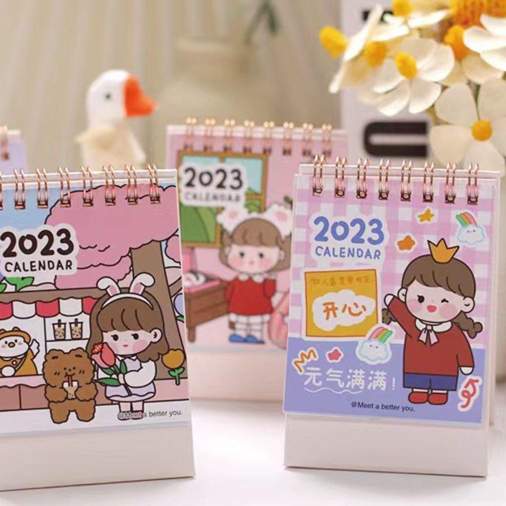 LANFY Kalender Meja Hadiah Kreatif Lucu Desktop Korea Memo Pads