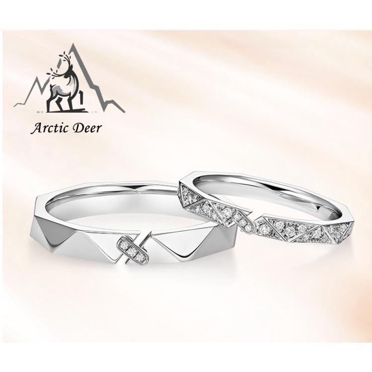 Cincin couple-first love cincin pasangan cincin titanium Original Arctic Deer