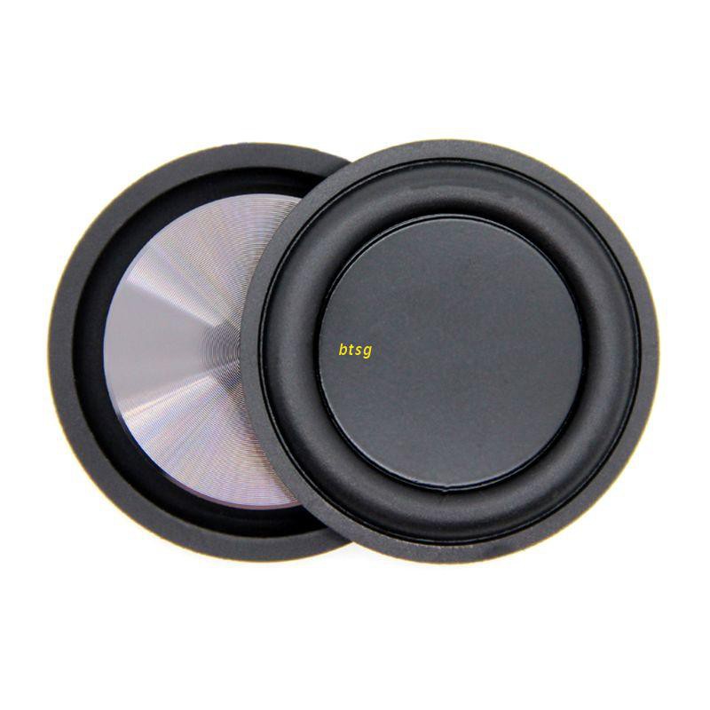 btsg 2PCS Rubber Metal Low Frequency Passive Bass Radiator Speaker Diaphragm Auxiliary Strengthen Woofer Vibration Membranes