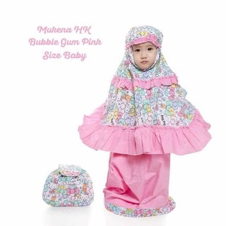 Sale Promo Mukena Bayi Lucu Imut Anak Baby Hello Kitty Bubble Gum Pink Tas Ransel Limitid