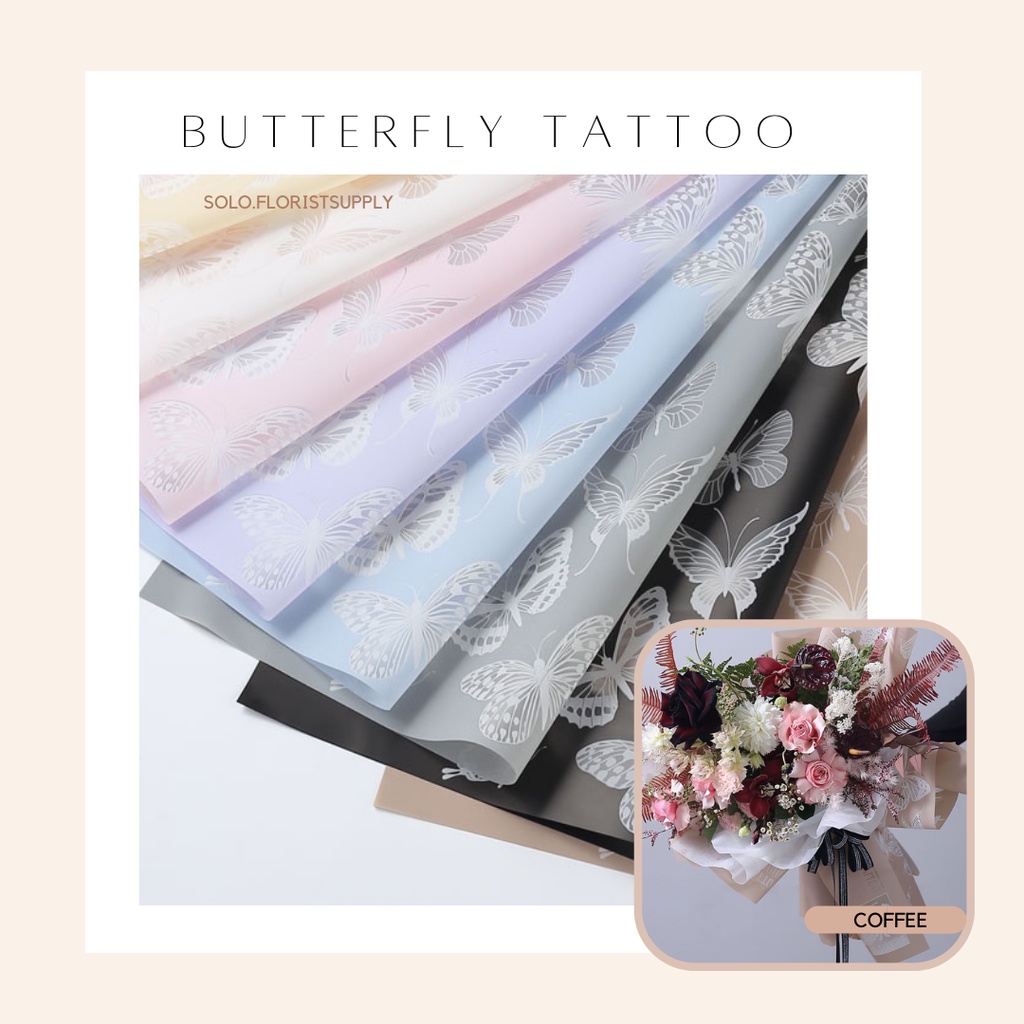 

BUTTERFLY TATTO WRAPPING CELLOPHANE kertas kado lucu