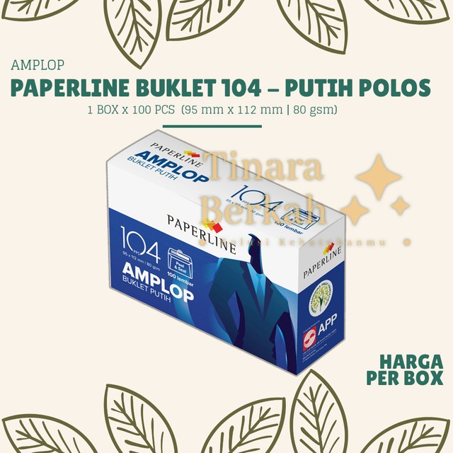 

Paperline Amplop No 104 PPS Putih Polos / Amplop Surat Uang 1 Box isi 100 Pcs