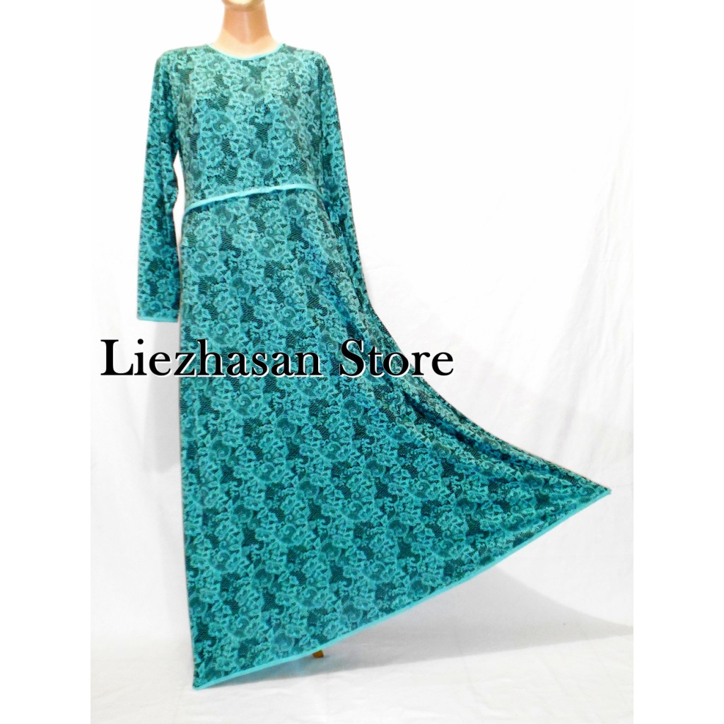 GAMIS JERSEY MOTIF BATIK HIJAU TOSCA