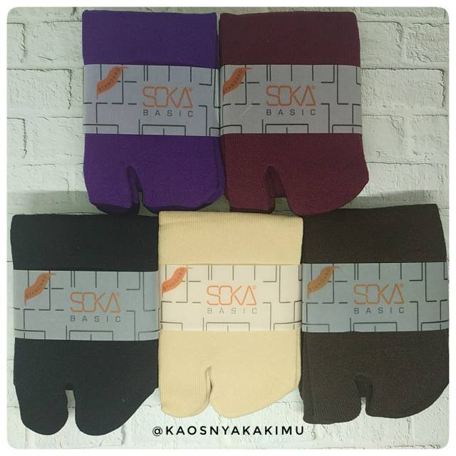 Kaos Kaki Jempol Polos Warna Wanita Dewasa by Soka Basic | Kaos Kaki Hijab Muslimah