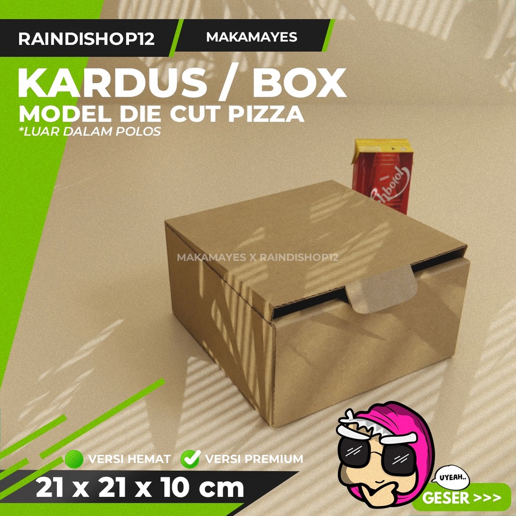 

(MIN 5 PCS) BOX 21 X 21 X 10 CM KARDUS KOTAK KEMASAN PACKAGING KADO POLOS