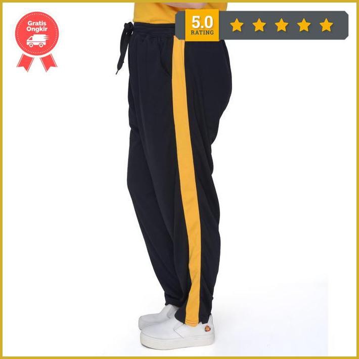 Okechuku Vero Bigsize Celana Joger Wanita Jumbo Celana Training Wanita - Hitam Putih Paling Murah