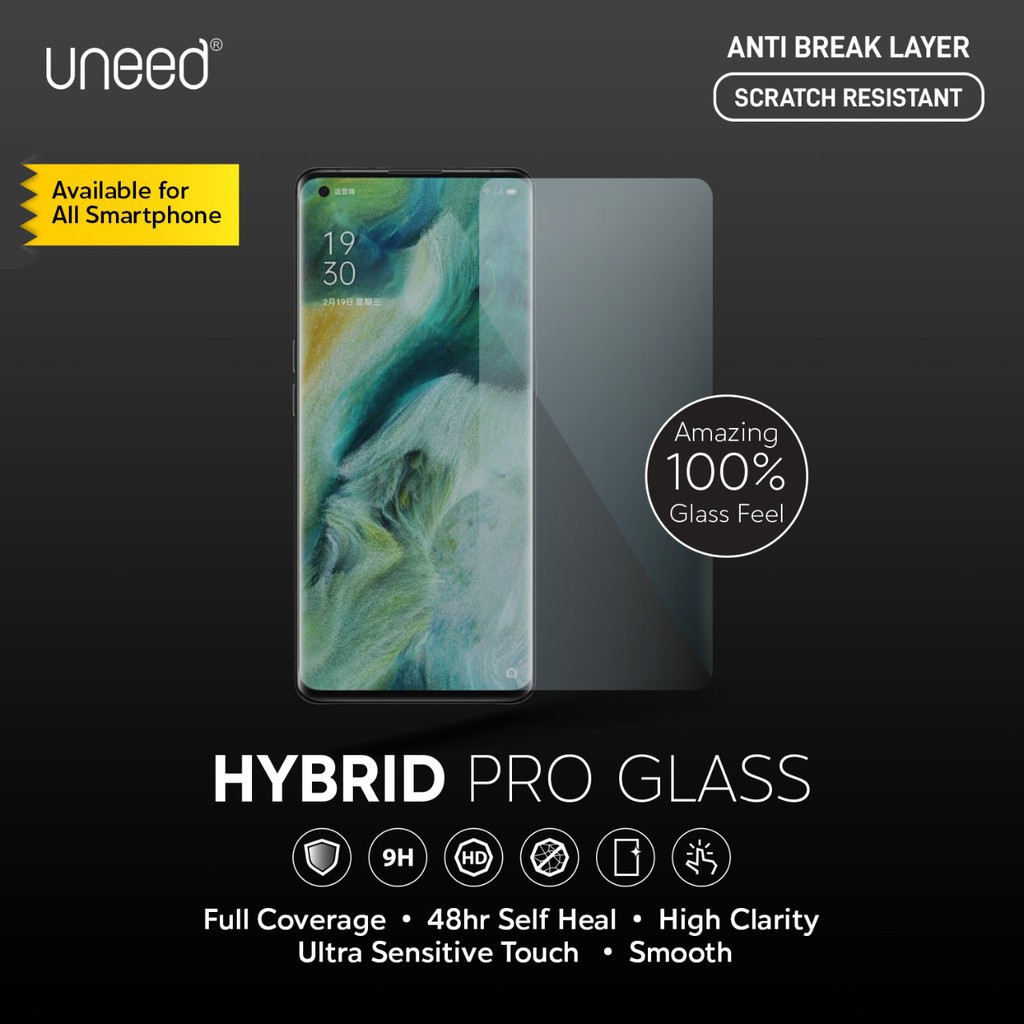 Uneed Hybrid Pro Anti Gores Oppo Reno Z Anti Break Full Screen