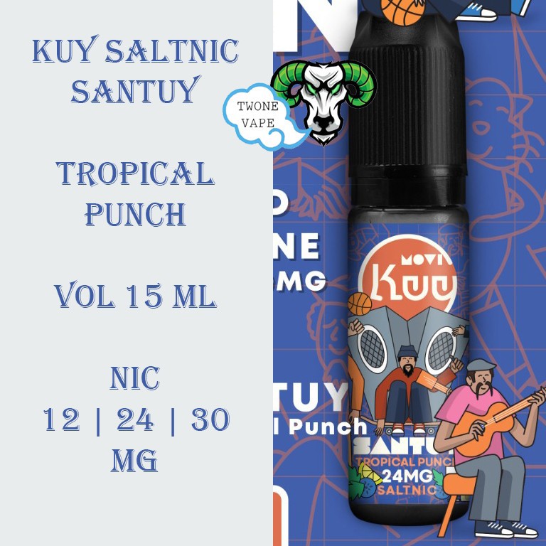 Liquid Kuy Salt Saltnic Santuy Tropical Punch 15ml 12mg | 24mg | 30mg