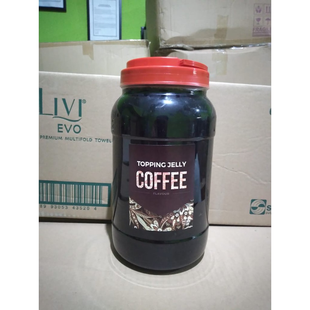 

QQ Coffee Jelly ITPIN Topping Super Quality / Jeli Kopi Premium 3,2kg / ANEKA JELLY KENYEL ENAK