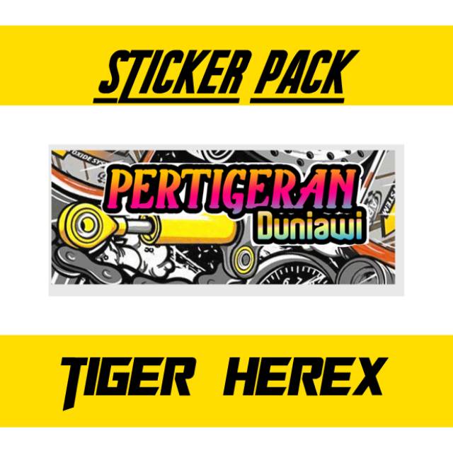 Sticter stiker tiger herex bahan vnyl merk camel sudah laminasi glossy sticker herex herex