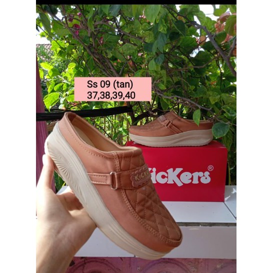 sandal slop wedges kickers-ss 09 tan