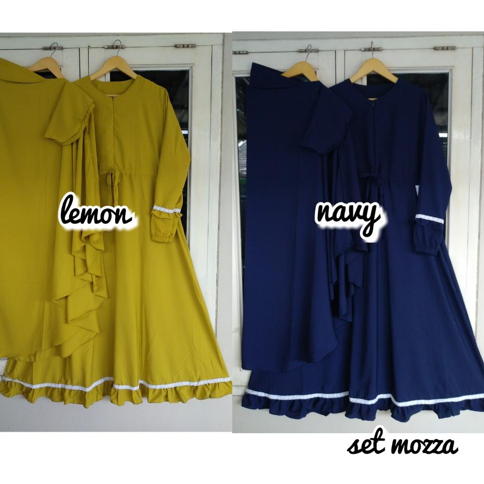 GAMIS WOLFIS SET CADAR MOZZA SERUT/ GAMIS SET HIJAB FREE CADAR TALI POLOS JUMBO MIX RENDA / GAMIS SE