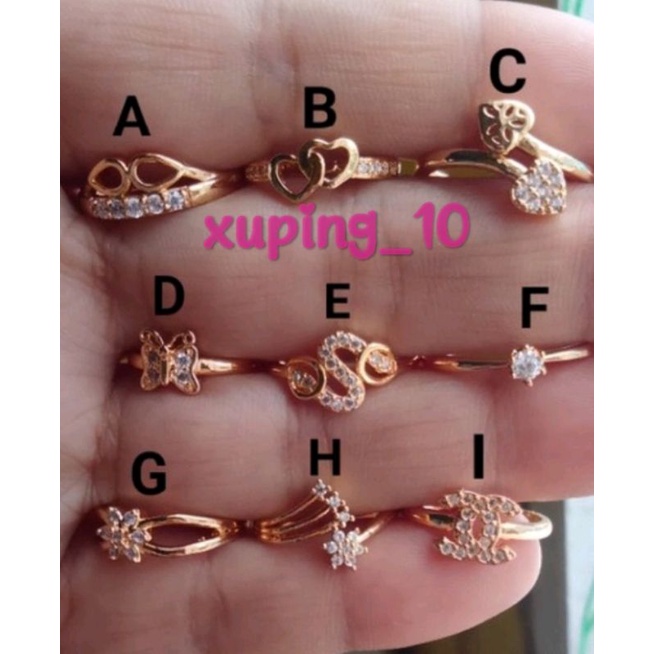 Terlaris Cincin xuping anak yang lapis emas balita bisa dibesar kecilkan Fashion cincin Anak Xuping motif anak Karakter Terbaik