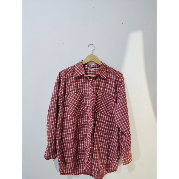 Kemeja Kotak kotak oversize