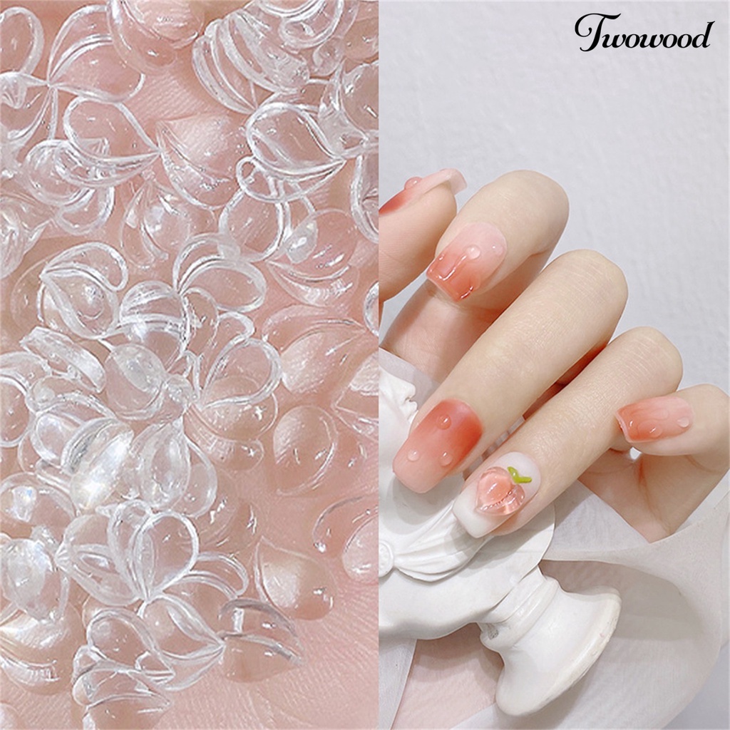 25 Pcs Ornamen Nail Art 3D Serbaguna Bentuk Hati Bahan Resin Untuk Wanita