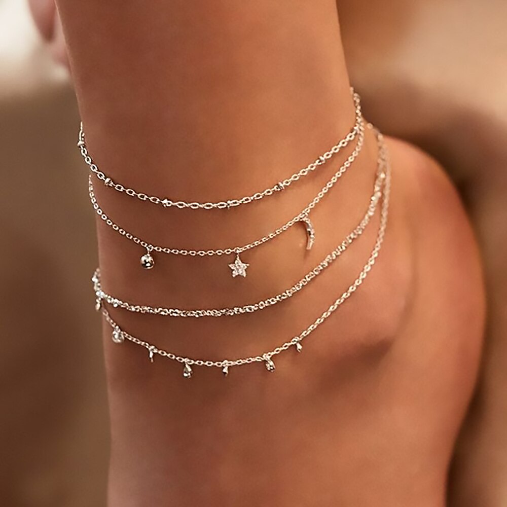 Cross love Chain Anklets for Women Foot Accessories Summer Beach Barefoot Sandals Bracelet ankle on the leg Female