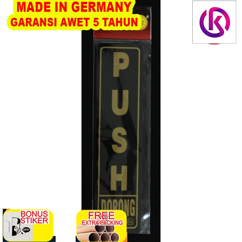 

Terlaris PAPAN LABEL AKRILIK PUSH/DORONG HITAM GOLD