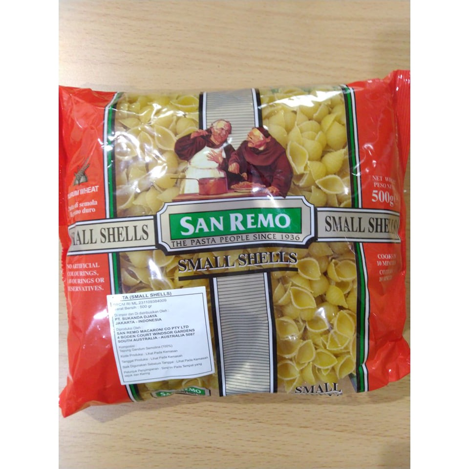 

SANREMO SMALL SHELLS 500GR