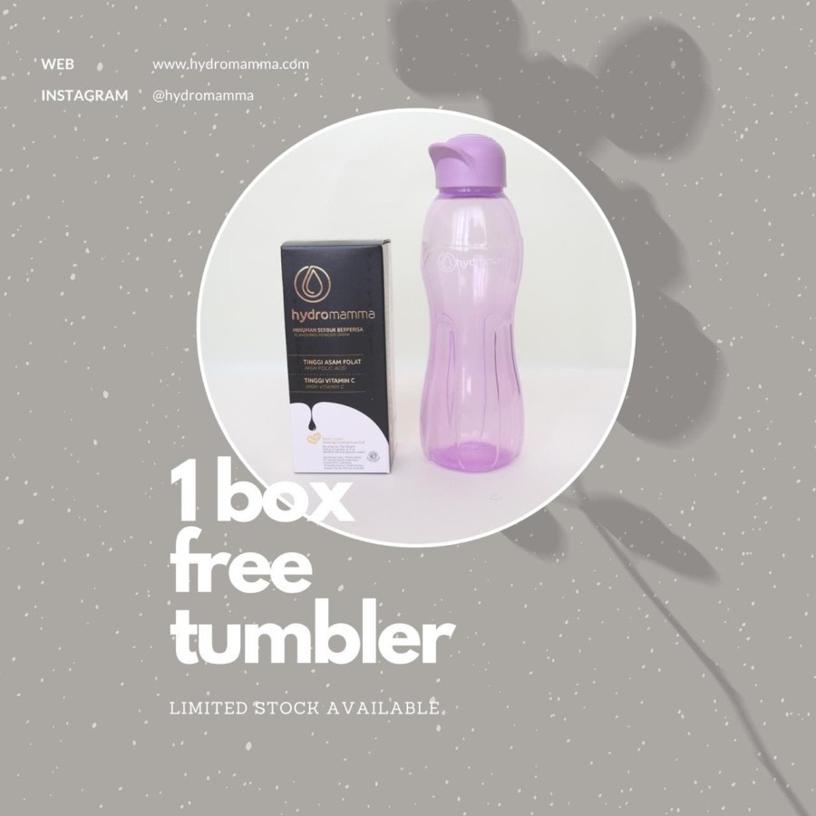 HYDROMAMMA 1 Box FREE 1 Special Tumbler Ungu