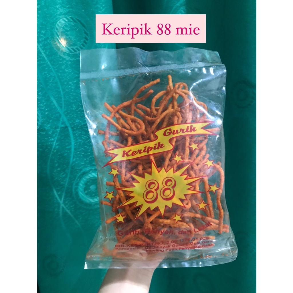 

KERIPIK GURIH 88 MIE LIDI KERIPIK 88 KERIPIK CAP 88 SNACKY MEDAN UBI SPICY KERUPUK SAYUR MAKARONI MIE LIDI