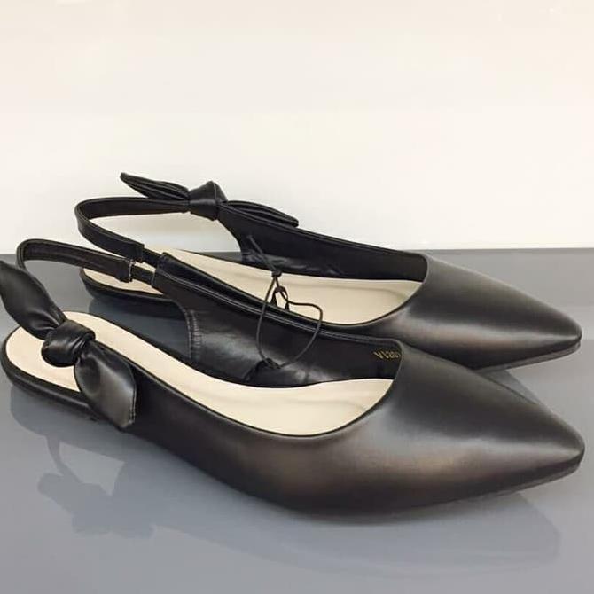 Pengiriman Cepat SANDAL SELOP WANITA VINCCI ORI MURAH / VNC WOMEN SLINGBACK SLOP BLACK STOK TERBATAS